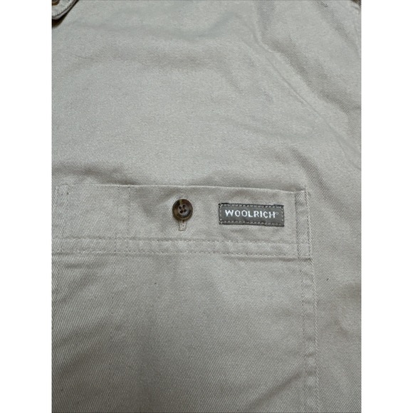 Vintage Woolrich Shooting Shirt Button Up Sz XL Long Sleeve Beige Khaki Camo - Picture 3 of 8